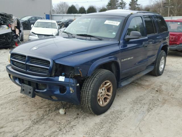 1B4HS28N51F602154 - 2001 DODGE DURANGO BLUE photo 2