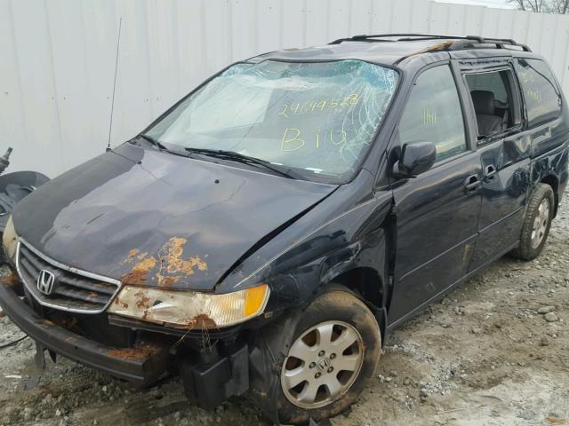 5FNRL18903B059045 - 2003 HONDA ODYSSEY EX BLUE photo 9