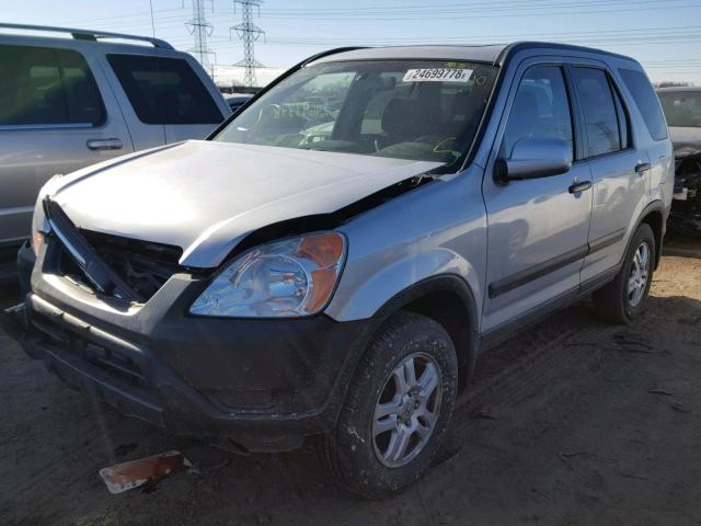 JHLRD78812C081478 - 2002 HONDA CR-V EX SILVER photo 2