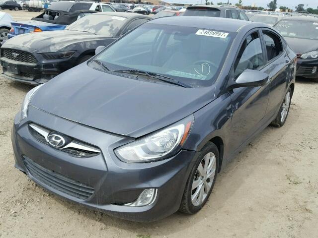 KMHCU4AE6CU126570 - 2012 HYUNDAI ACCENT GLS CHARCOAL photo 2