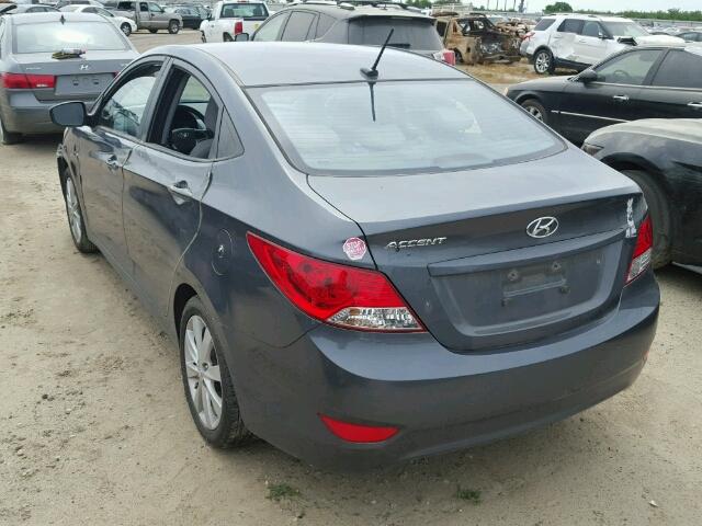 KMHCU4AE6CU126570 - 2012 HYUNDAI ACCENT GLS CHARCOAL photo 3