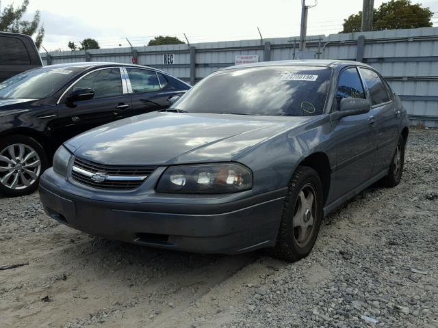 2G1WF52E659293262 - 2005 CHEVROLET IMPALA GRAY photo 2