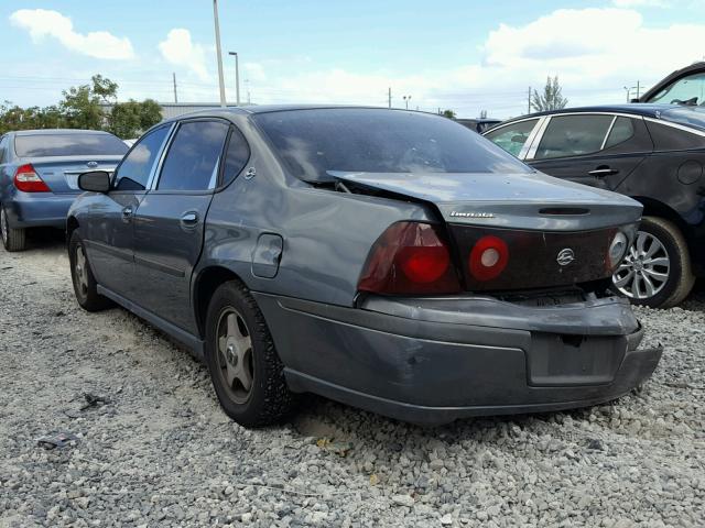 2G1WF52E659293262 - 2005 CHEVROLET IMPALA GRAY photo 3