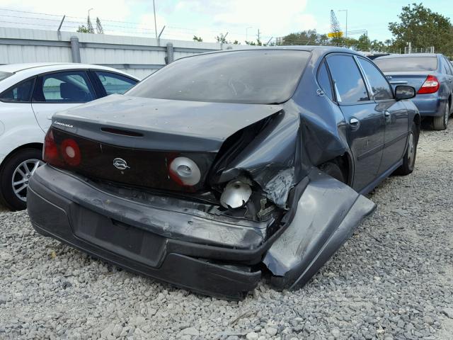 2G1WF52E659293262 - 2005 CHEVROLET IMPALA GRAY photo 4