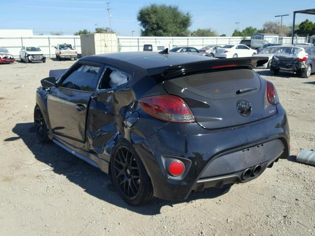 KMHTC6AE5DU160631 - 2013 HYUNDAI VELOSTER T BLACK photo 3