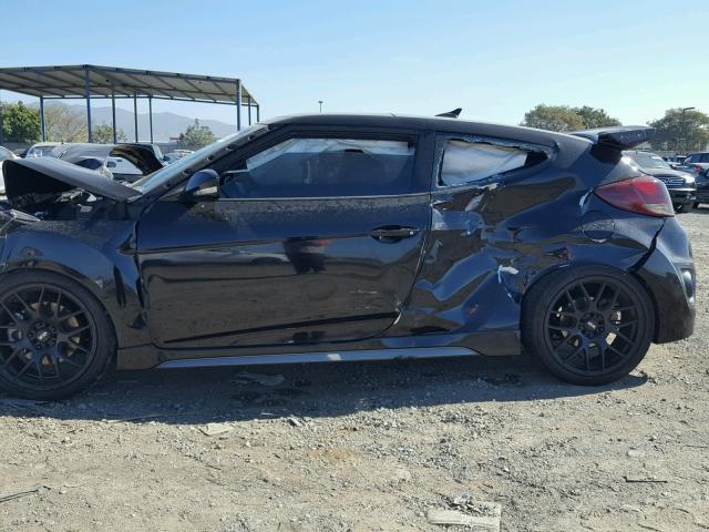 KMHTC6AE5DU160631 - 2013 HYUNDAI VELOSTER T BLACK photo 9