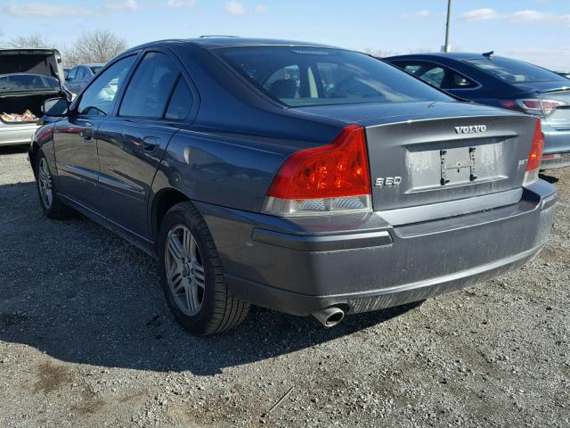 YV1RS592572632925 - 2007 VOLVO S60 2.5T GRAY photo 3