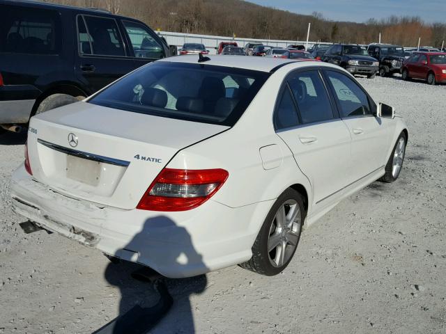 WDDGF8BB9AF446677 - 2010 MERCEDES-BENZ C 300 4MAT WHITE photo 4