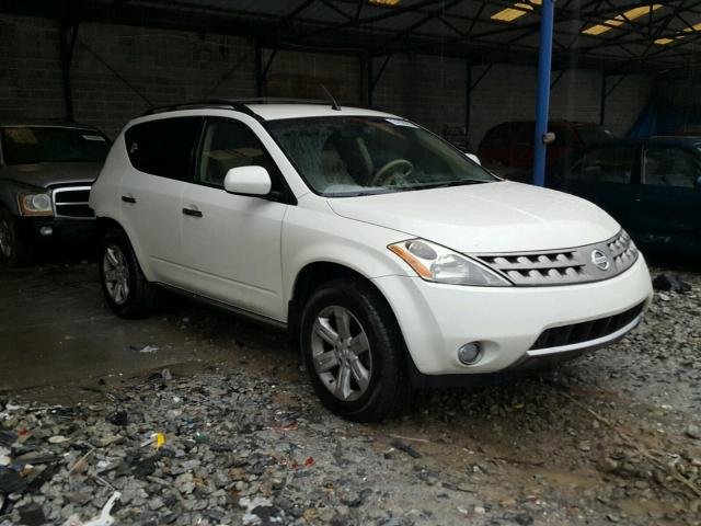 JN8AZ08T97W528043 - 2007 NISSAN MURANO SL WHITE photo 1