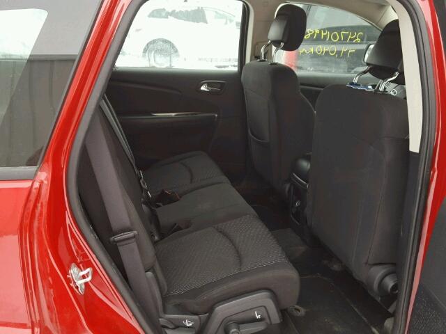 3C4PDCAB1FT730323 - 2015 DODGE JOURNEY SE RED photo 6