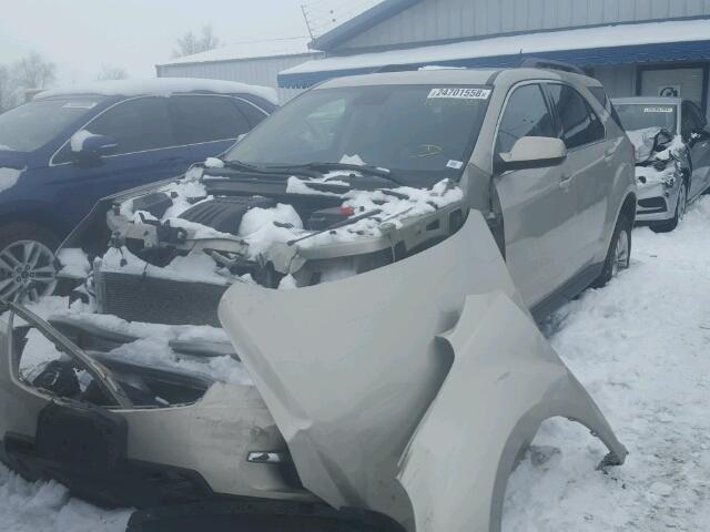 2GNALPEK6D6249535 - 2013 CHEVROLET EQUINOX LT BEIGE photo 2