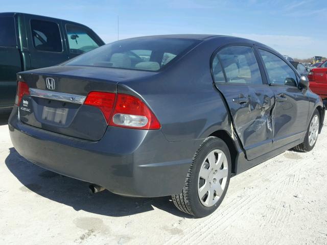 2HGFA1F53AH569018 - 2010 HONDA CIVIC LX GRAY photo 4