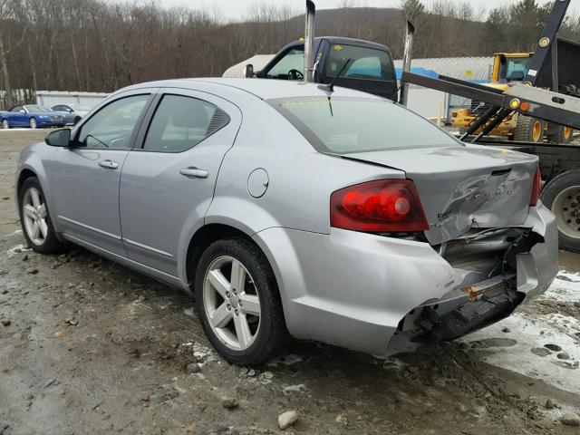 1C3CDZAB4DN722588 - 2013 DODGE AVENGER SE SILVER photo 3