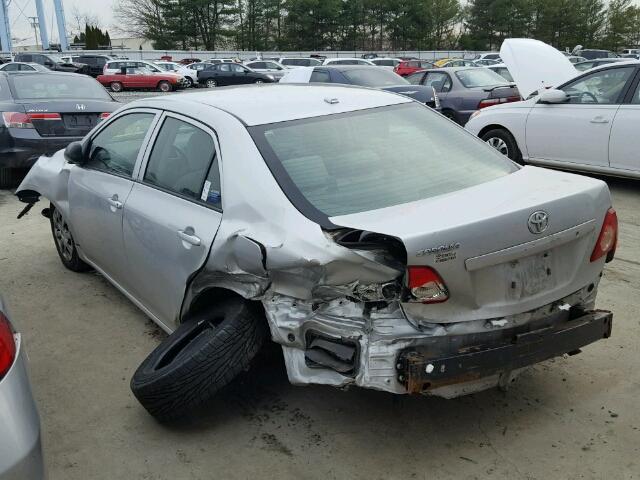 JTDBL40E899074956 - 2009 TOYOTA COROLLA BA SILVER photo 3