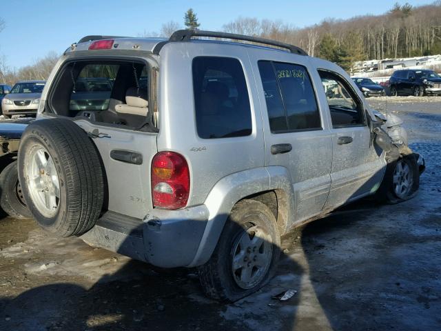 1J4GL58K72W103936 - 2002 JEEP LIBERTY LI SILVER photo 4