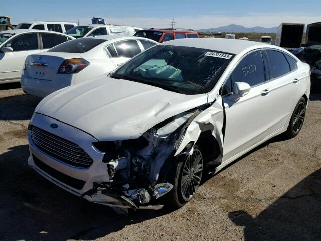 3FA6P0HD0ER292002 - 2014 FORD FUSION SE WHITE photo 2