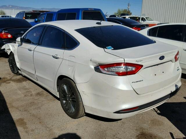 3FA6P0HD0ER292002 - 2014 FORD FUSION SE WHITE photo 3