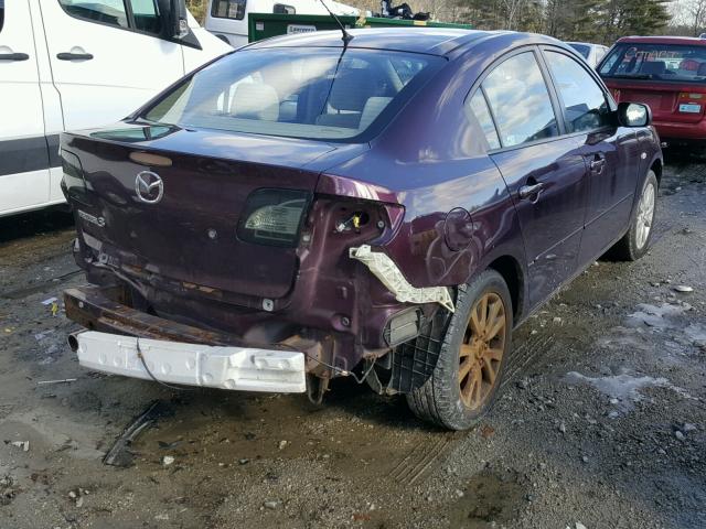 JM1BK32G171640351 - 2007 MAZDA 3 I PURPLE photo 4