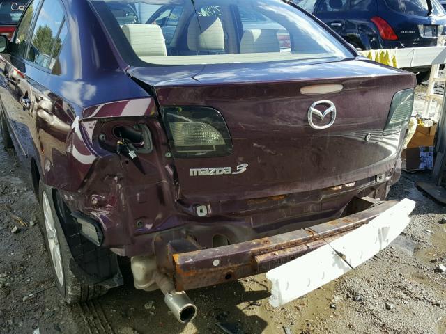 JM1BK32G171640351 - 2007 MAZDA 3 I PURPLE photo 9