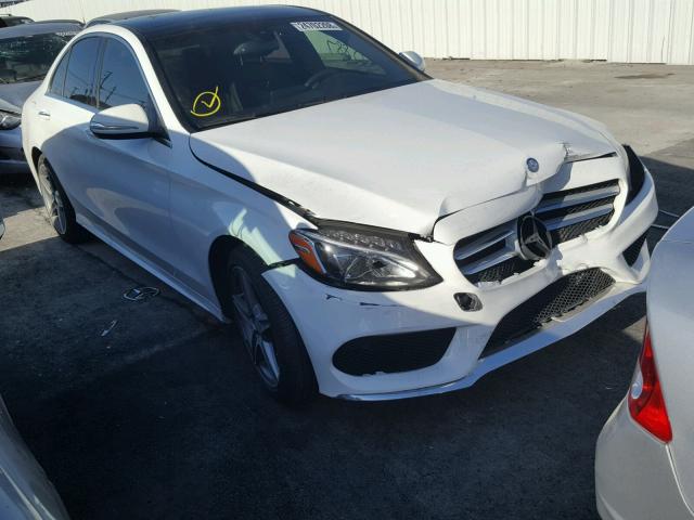 55SWF4KB7FU011813 - 2015 MERCEDES-BENZ C 300 4MAT WHITE photo 1