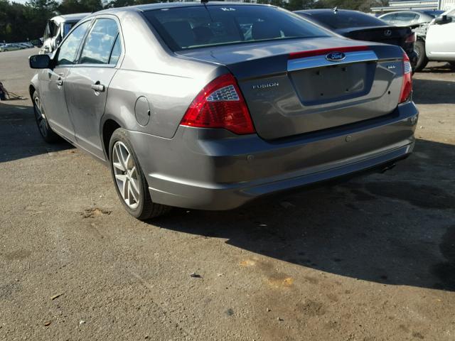 3FAHP0JA5BR230616 - 2011 FORD FUSION SEL GRAY photo 3