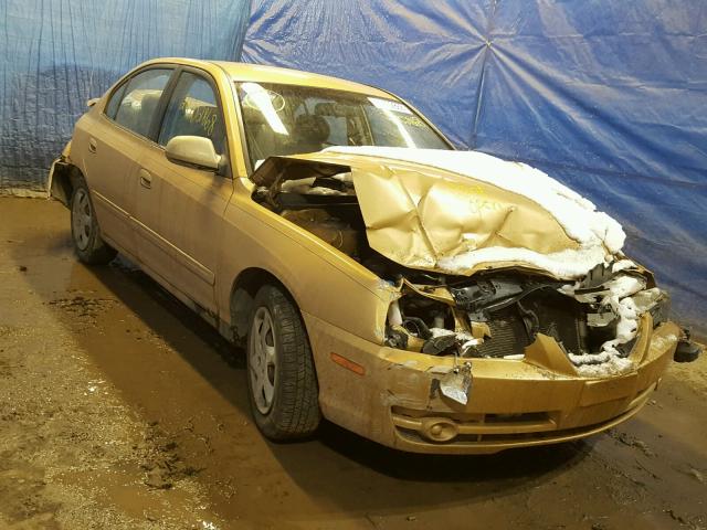 KMHDN46D84U722329 - 2004 HYUNDAI ELANTRA GL GOLD photo 1