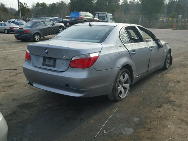 WBANE53527CY07492 - 2007 BMW 525 I SILVER photo 4