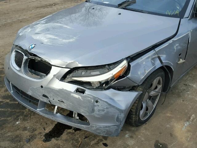 WBANE53527CY07492 - 2007 BMW 525 I SILVER photo 9