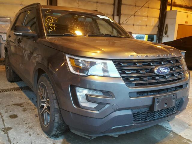 1FM5K8GT3GGC24715 - 2016 FORD EXPLORER S GRAY photo 1
