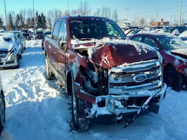 1FTEW1EF2FFB14823 - 2015 FORD F150 SUPER MAROON photo 1