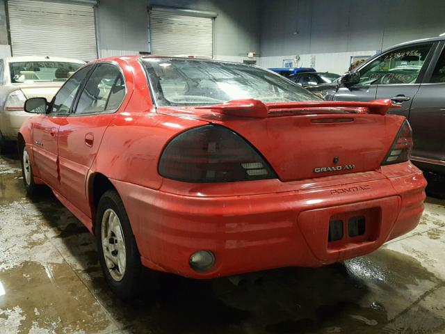 1G2NF52T21C268271 - 2001 PONTIAC GRAND AM S 红色 照片 3