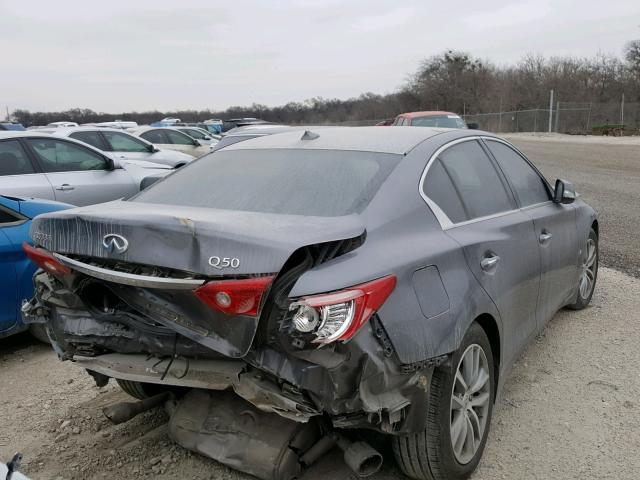 JN1BV7APXEM676912 - 2014 INFINITI Q50 BASE GRAY photo 4