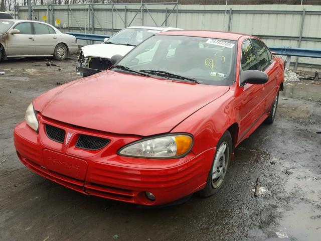 1G2NE52F52C260521 - 2002 PONTIAC GRAND AM S RED photo 2