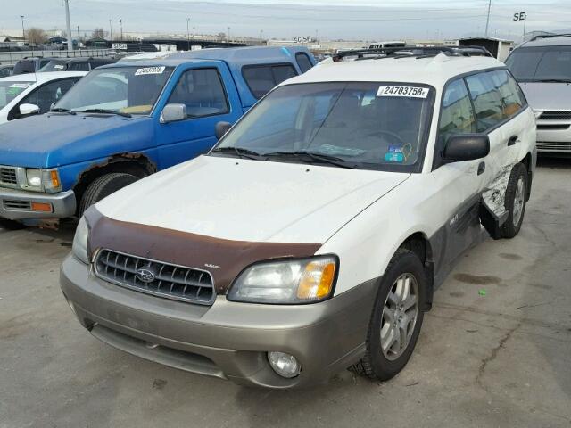 4S3BH675047612654 - 2004 SUBARU LEGACY OUT WHITE photo 2