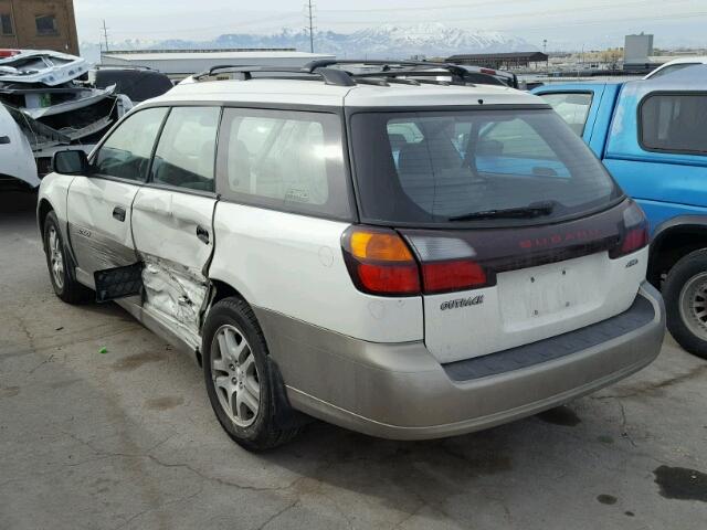 4S3BH675047612654 - 2004 SUBARU LEGACY OUT WHITE photo 3