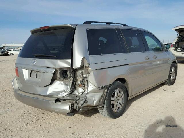 5FNRL38745B083488 - 2005 HONDA ODYSSEY EX SILVER photo 4