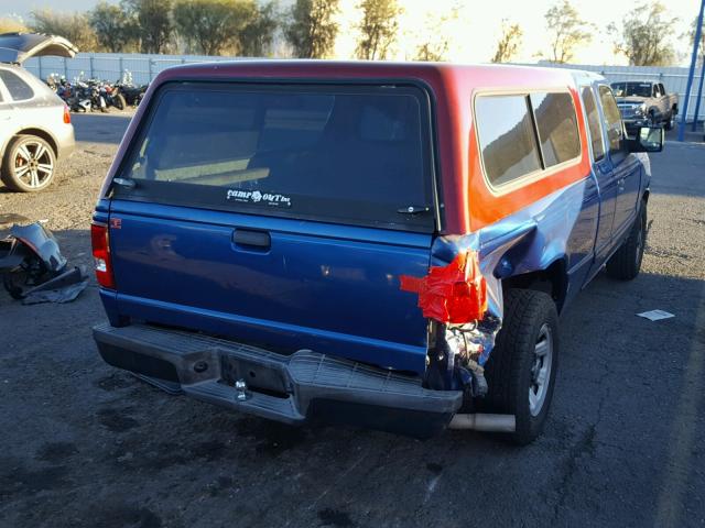 1FTYR14U57PA27174 - 2007 FORD RANGER SUP BLUE photo 4