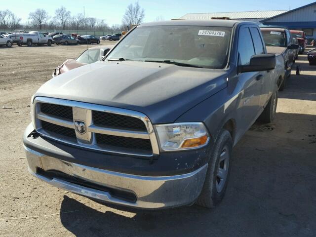 1D7RB1GK8BS537260 - 2011 DODGE RAM 1500 GRAY photo 2