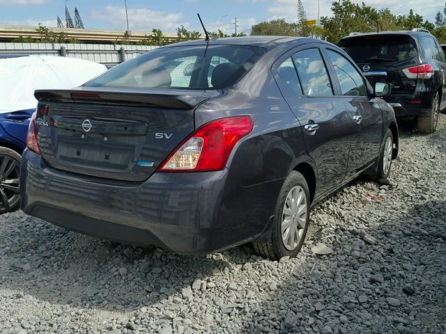 3N1CN7AP5FL893560 - 2015 NISSAN VERSA S GRAY photo 4