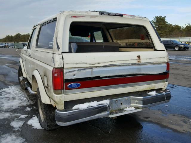 1FMEU15H3LLA15704 - 1990 FORD BRONCO U10 WHITE photo 3