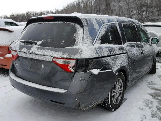 5FNRL5H67BB094872 - 2011 HONDA ODYSSEY EX GRAY photo 4