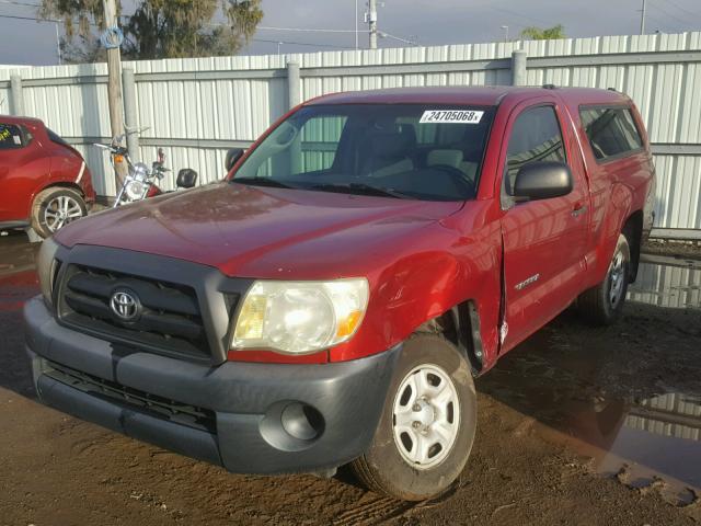 5TENX22N75Z112761 - 2005 TOYOTA TACOMA RED photo 2