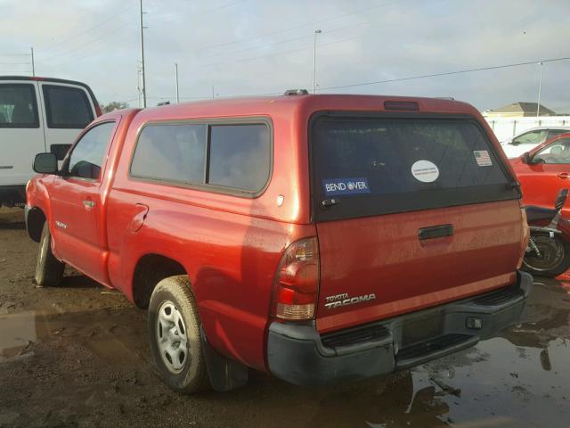 5TENX22N75Z112761 - 2005 TOYOTA TACOMA RED photo 3