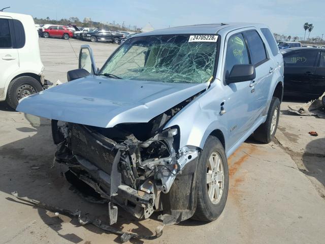 4M2CU81138KJ15614 - 2008 MERCURY MARINER BLUE photo 2