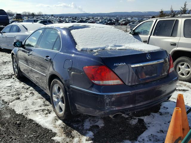 JH4KB16688C002186 - 2008 ACURA RL BLUE photo 3