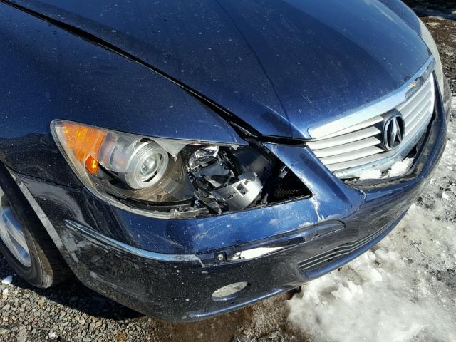 JH4KB16688C002186 - 2008 ACURA RL ლურჯი ფოტო 9