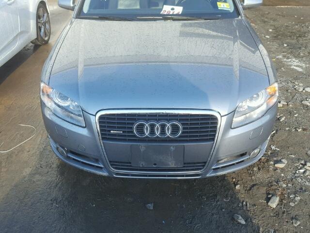 WAUKF78E47A132308 - 2007 AUDI A4 2.0T AV GRAY photo 9