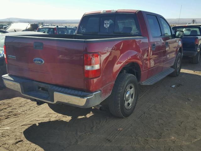 1FTPW14528KC49943 - 2008 FORD F150 SUPER BURGUNDY photo 4