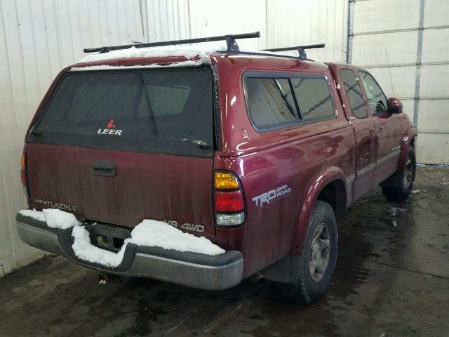 5TBBT4811YS083461 - 2000 TOYOTA TUNDRA ACC MAROON photo 4