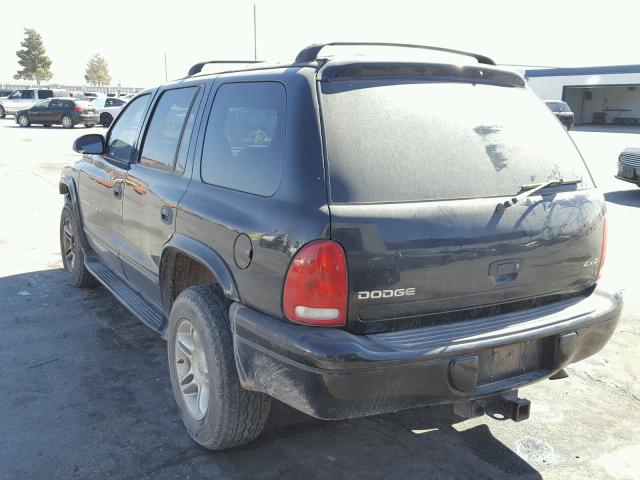 1B4HS28Z3YF226423 - 2000 DODGE DURANGO BLACK photo 3